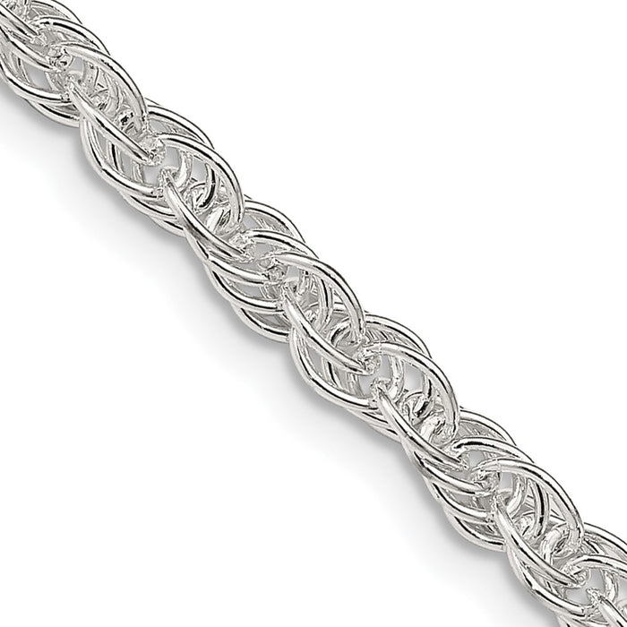 High-Quality 3.8mm Sterling Silver Rope Chain - Stylish, Affordable Elegance-1