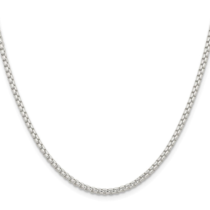 Buy Stylish 2.6mm Round Box Chain in Sterling Silver | Affordable Luxury-2