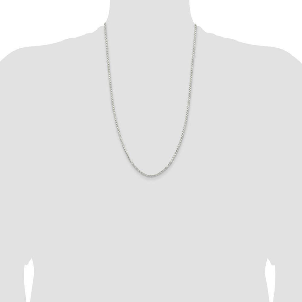 Buy Stylish 2.6mm Round Box Chain in Sterling Silver | Affordable Luxury