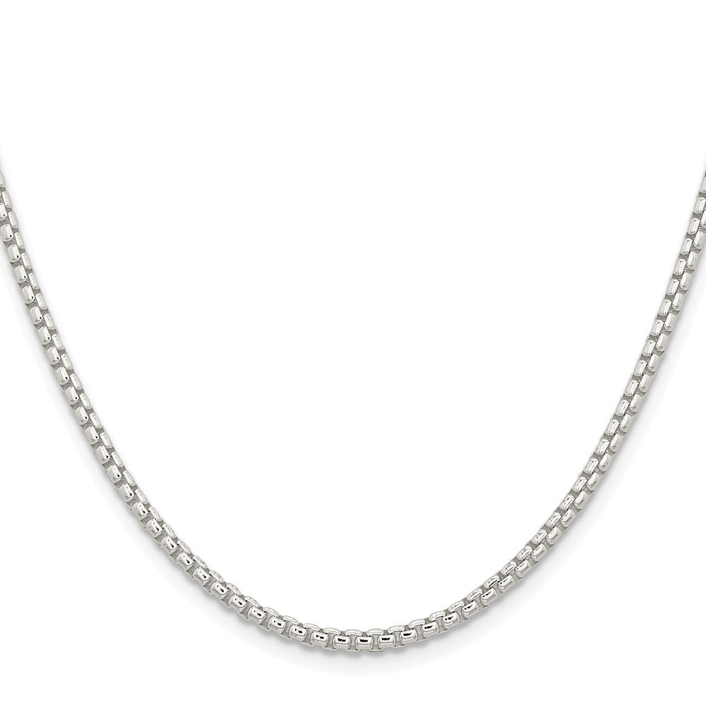 Buy Stylish 2.6mm Rhodium-Plated Round Box Chain in Sterling Silver