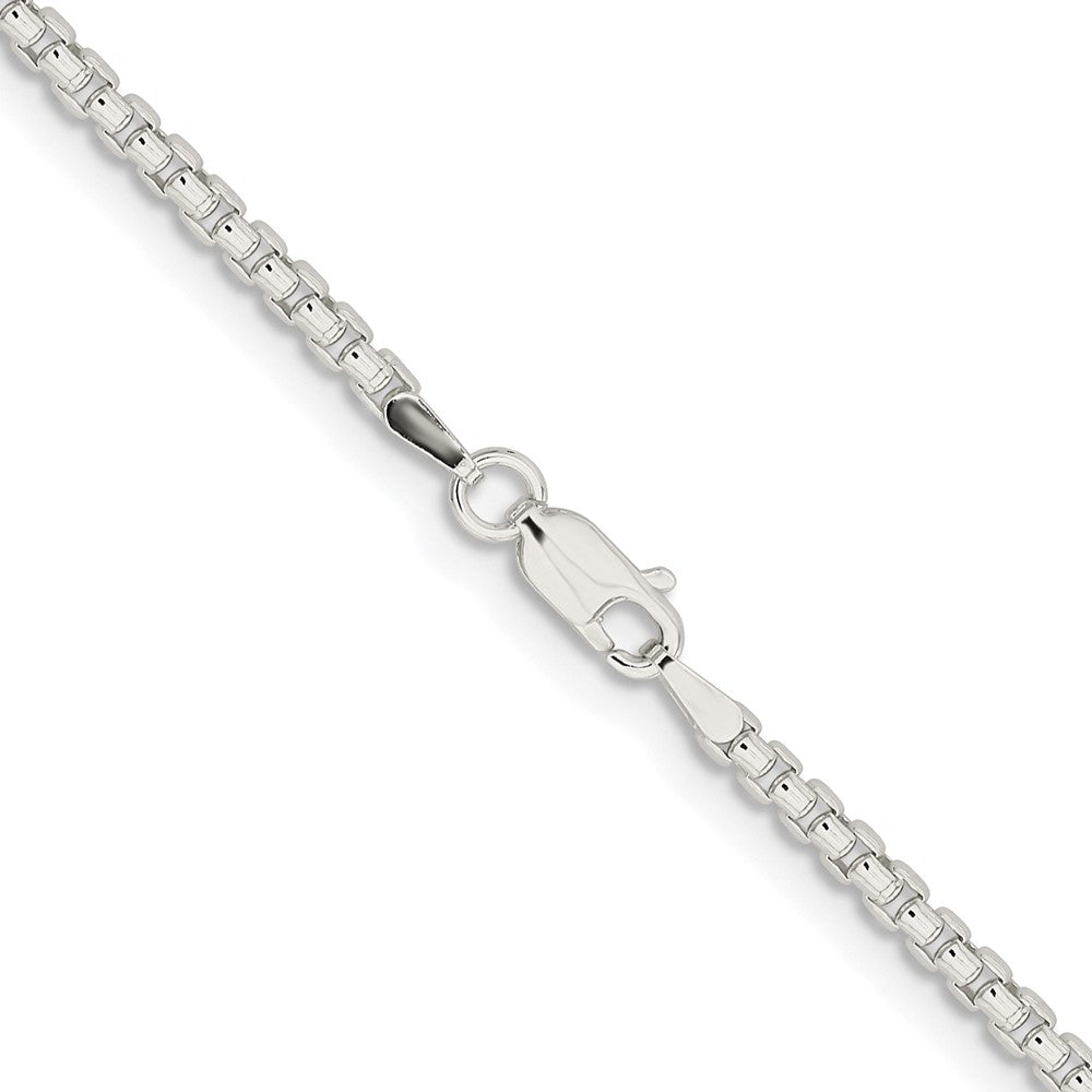 Buy Stylish 2.6mm Rhodium-Plated Round Box Chain in Sterling Silver