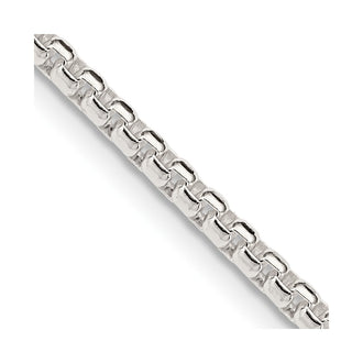 Buy Stylish 2.6mm Round Box Chain in Sterling Silver - Affordable Luxury