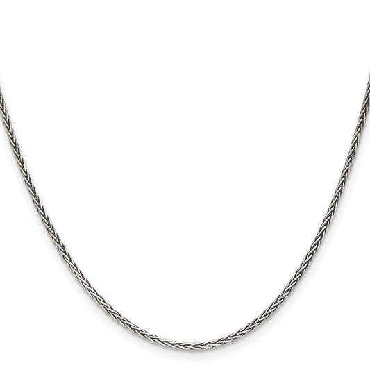 Buy High-Quality 1.6mm Solid Square Spiga Chain in Sterling Silver - Affordable Elegance