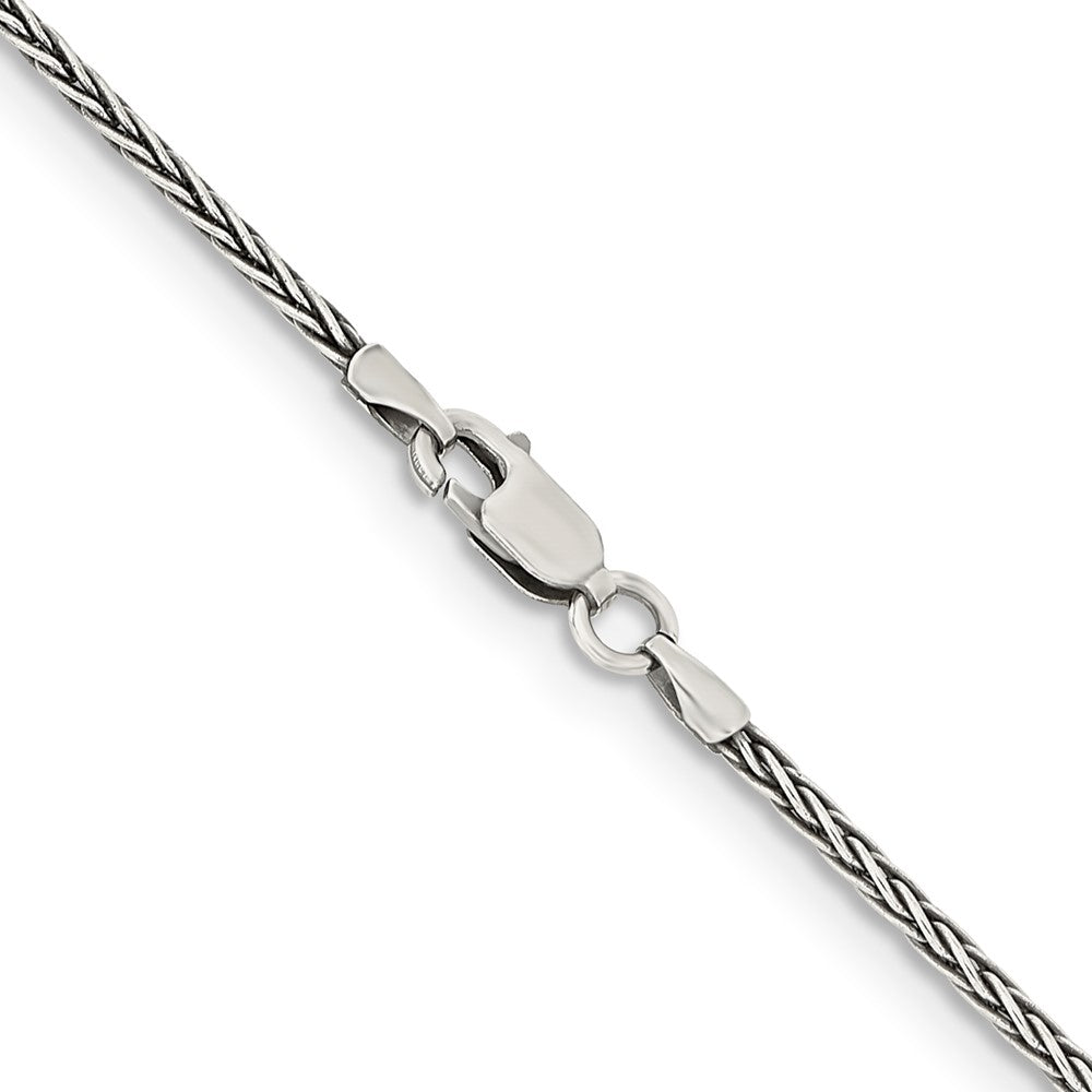 Buy Exclusive Antiqued Sterling Silver 1.6mm Solid Square Spiga Chain