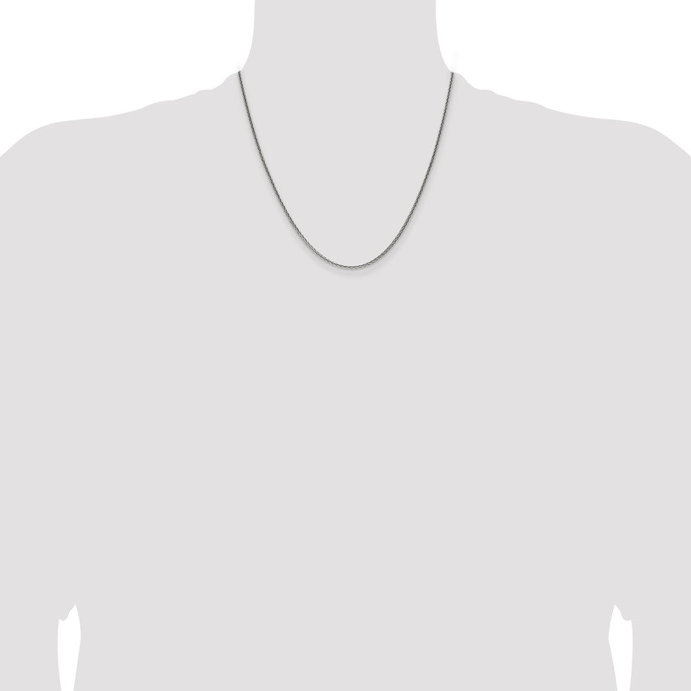 Buy Exclusive Antiqued Sterling Silver 1.6mm Solid Square Spiga Chain