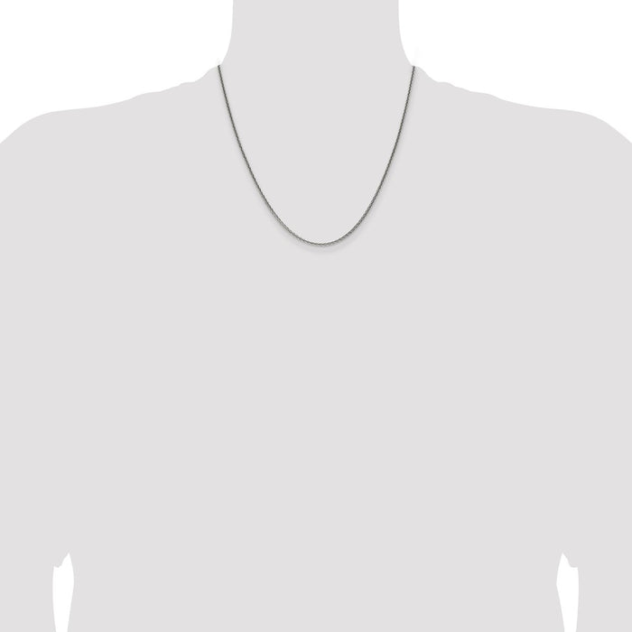 Buy Exclusive Antiqued Sterling Silver 1.6mm Solid Square Spiga Chain-4