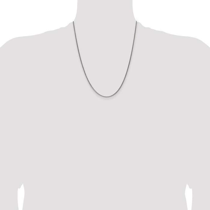 Buy Stylish Antiqued Sterling Silver 1.6mm Solid Square Spiga Chain - Luxury Design-4