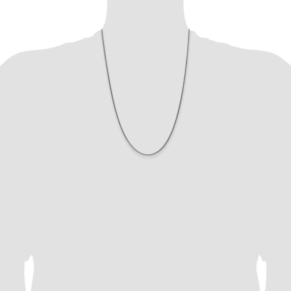 Buy Exclusive Antiqued Sterling Silver 1.6mm Solid Square Spiga Chain - Stylish Value