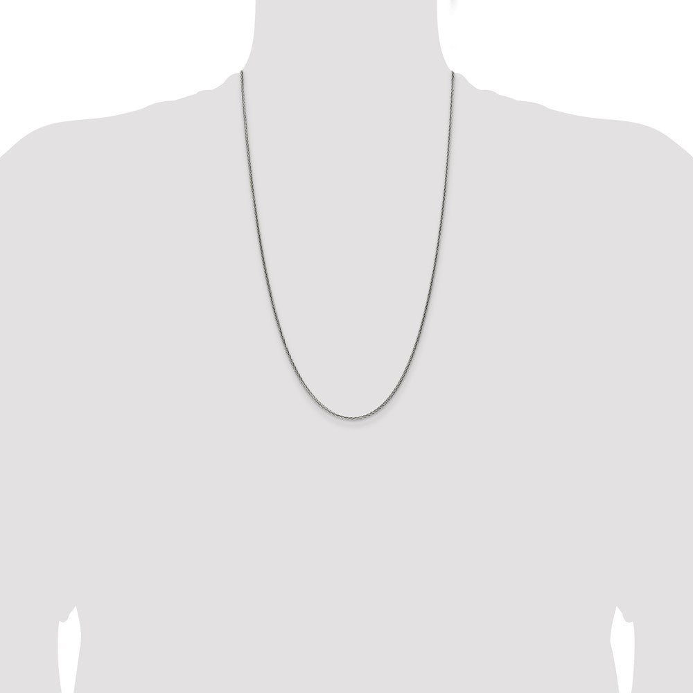High-Quality Antiqued Sterling Silver 1.6mm Square Spiga Chain | Stylish Value
