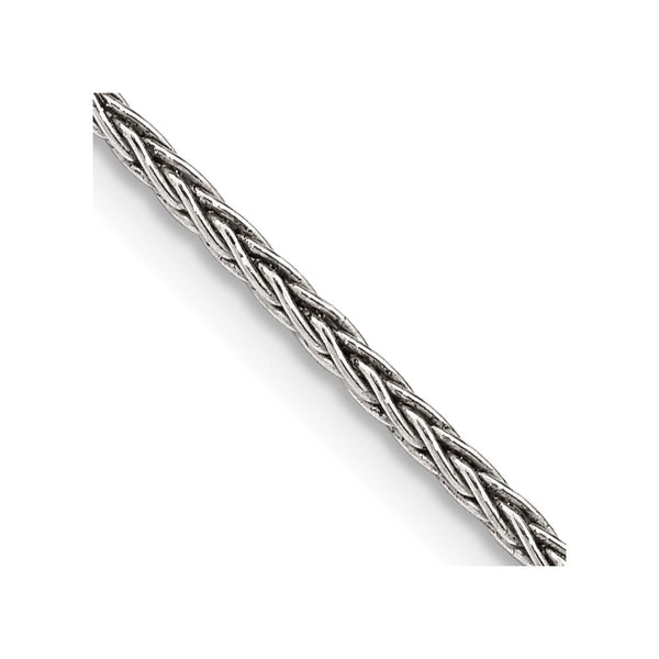 Antiqued Sterling Silver 1.6mm Solid Square Spiga Chain