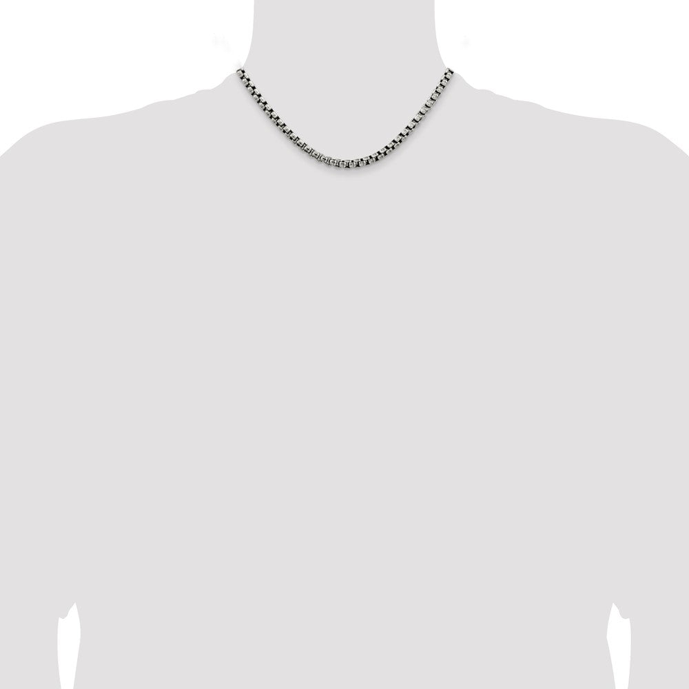 Buy Stylish Antiqued Sterling Silver 5.2mm Box Chain - High-Quality Value!