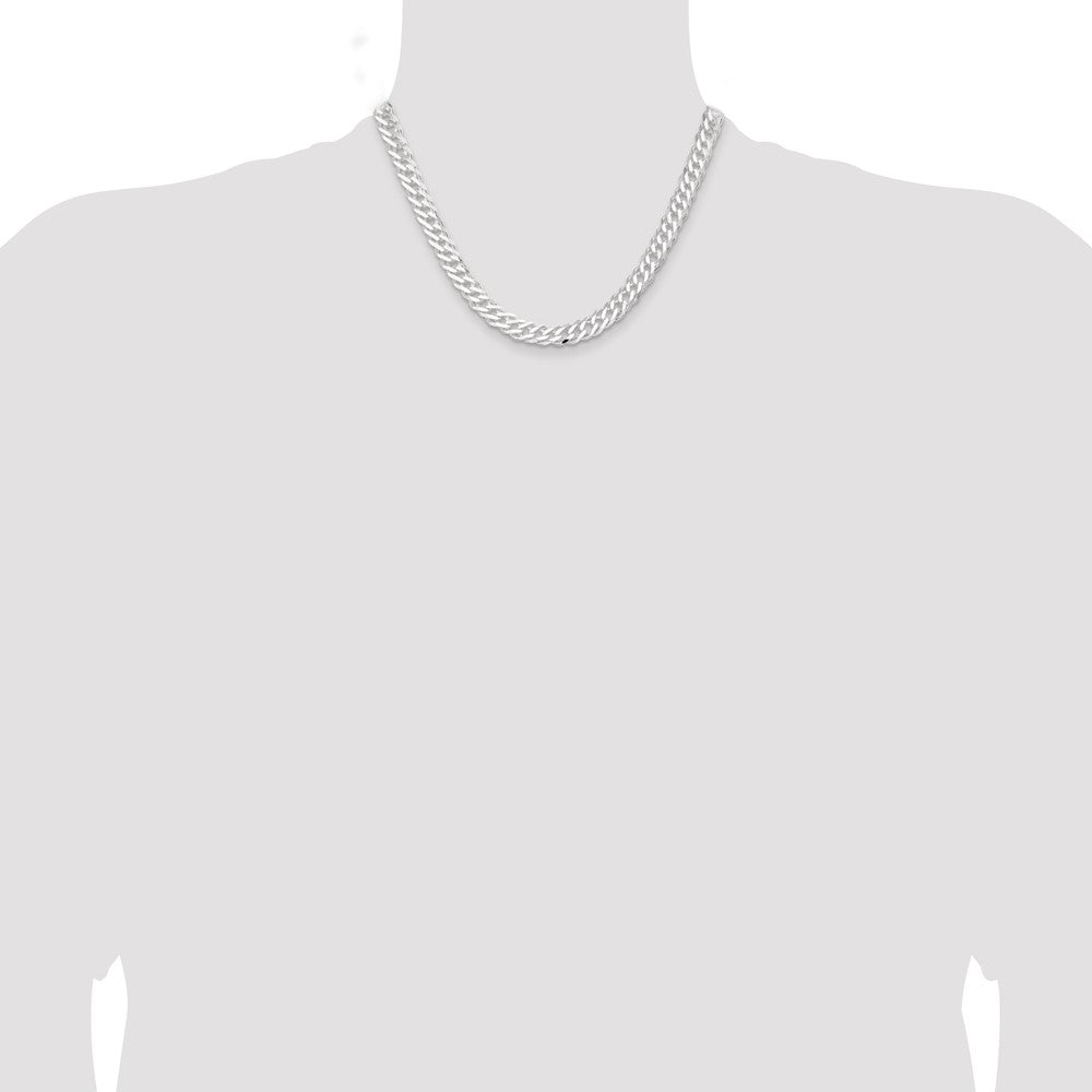 Buy Stylish 7.75mm Sterling Silver Double Curb Chain - Exclusive Design
