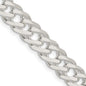 Order Stylish 7.75mm Sterling Silver Double Curb Chain - Flat Design-4