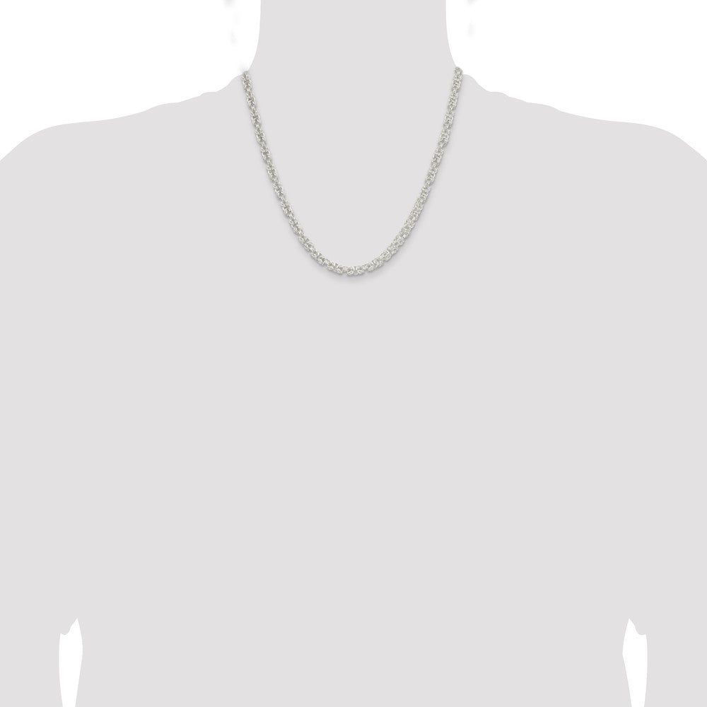 High-Quality 4.75mm Sterling Silver Byzantine Chain - Stylish & Affordable!