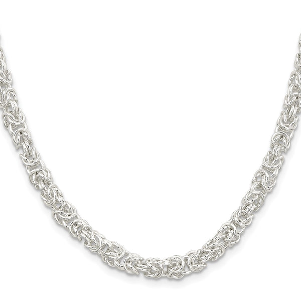 5.5mm Rounded Byzantine Chain in Sterling Silver - Style GR1-1031521