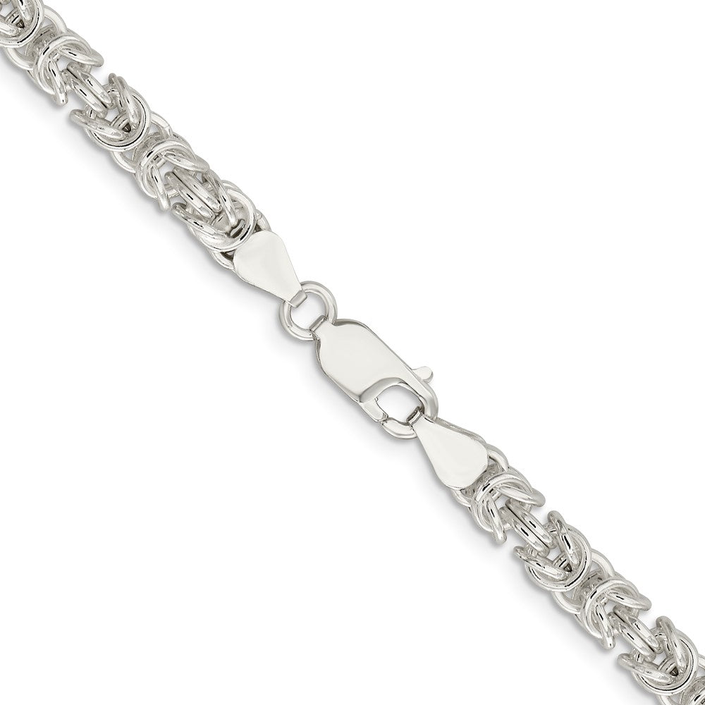 Exclusive 5.5mm Rounded Byzantine Chain in Sterling Silver - Stylish Value!