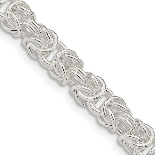 Exclusive 5.5mm Rounded Byzantine Chain in Sterling Silver - Stylish Value!