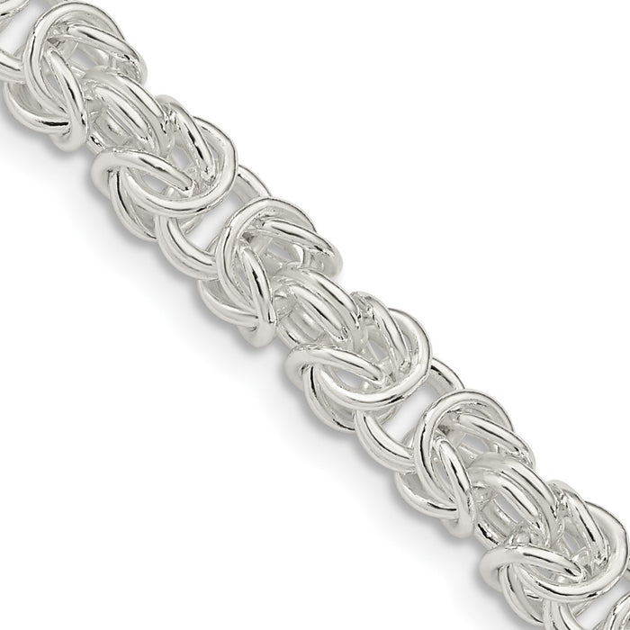 High-Quality 5.5mm Rounded Byzantine Chain in Sterling Silver - Stylish Value!-1