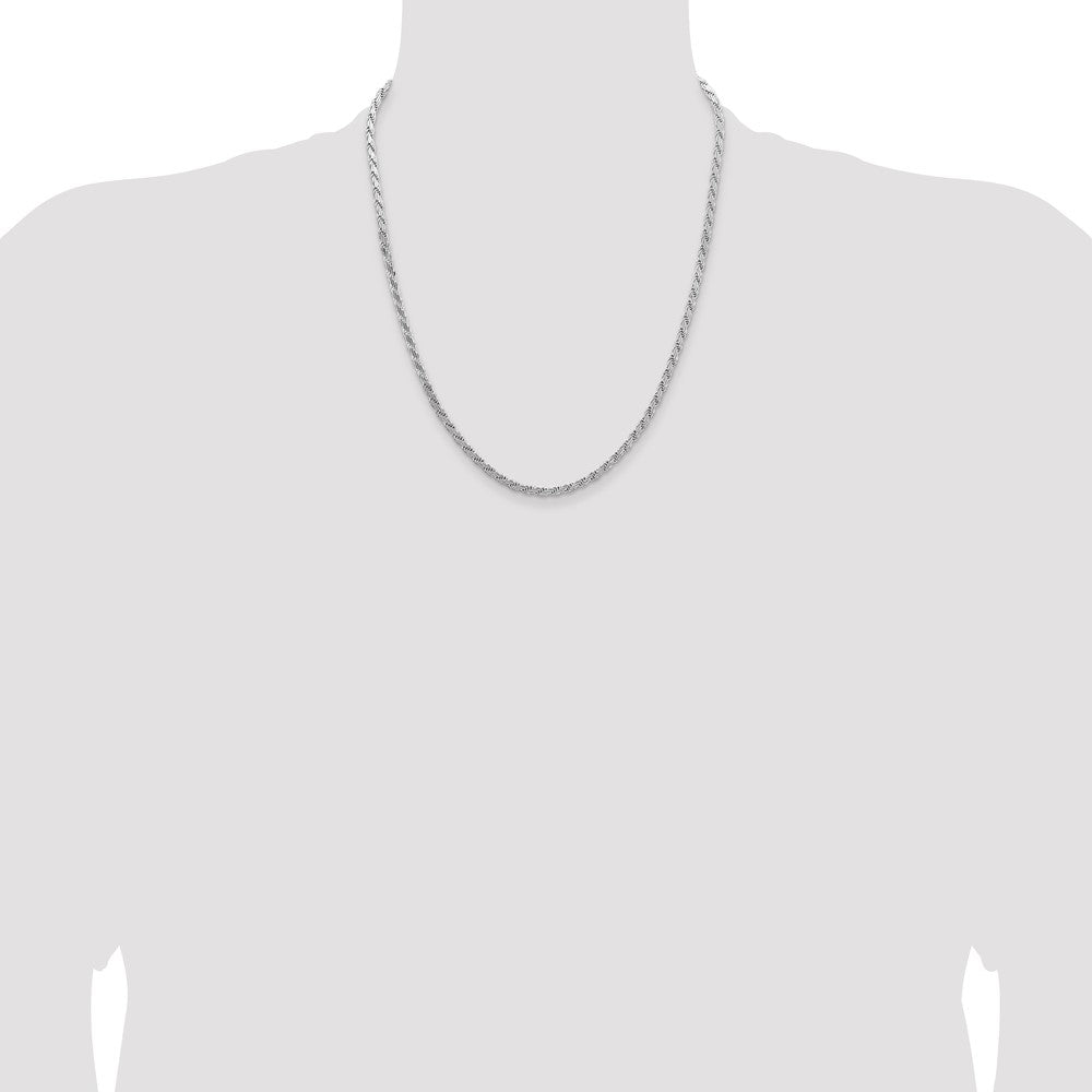 Buy Stylish 3.65mm Sterling Silver Flat Rope Chain - Affordable Luxury Option