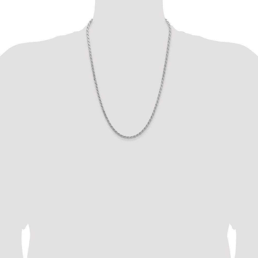 Buy Stylish 3.65mm Sterling Silver Flat Rope Chain - Affordable Elegance!