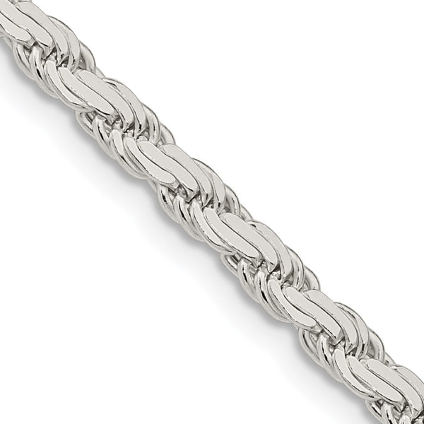 3.65mm Sterling Silver Flat Rope Chain - Style GR1-1033610