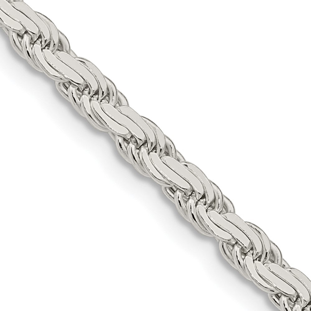 Buy Stylish 3.65mm Sterling Silver Flat Rope Chain - Affordable Luxury Option