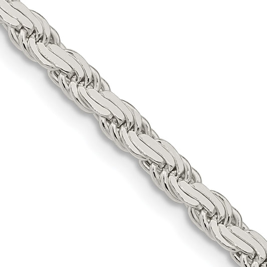 Buy Stylish 3.65mm Sterling Silver Flat Rope Chain - Affordable Luxury Option