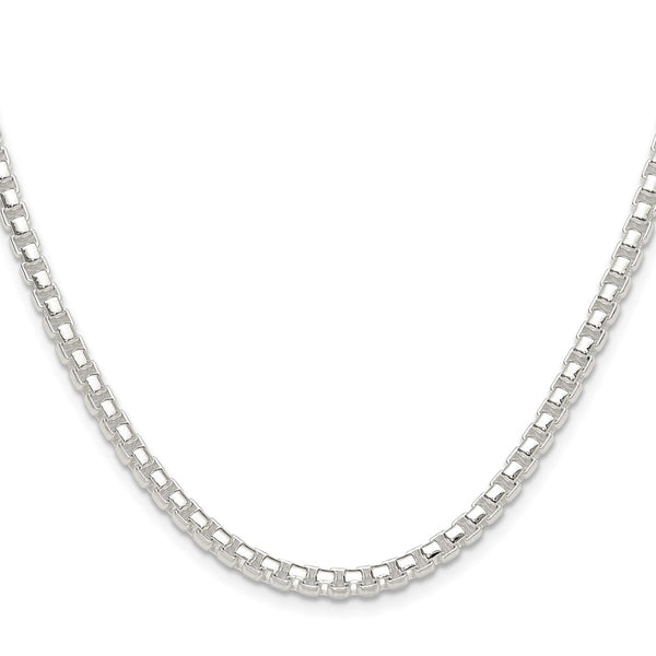 4mm Round Box Chain in Polished Sterling Silver - Style GR1-1031097