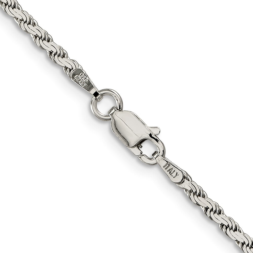 High-quality 2.25mm Sterling Silver Flat Rope Chain Necklace - Stylish Value!