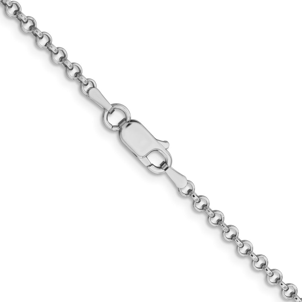 Buy Stylish Rhodium-Plated 2.8mm Sterling Silver Rolo Chain - Affordable Luxury