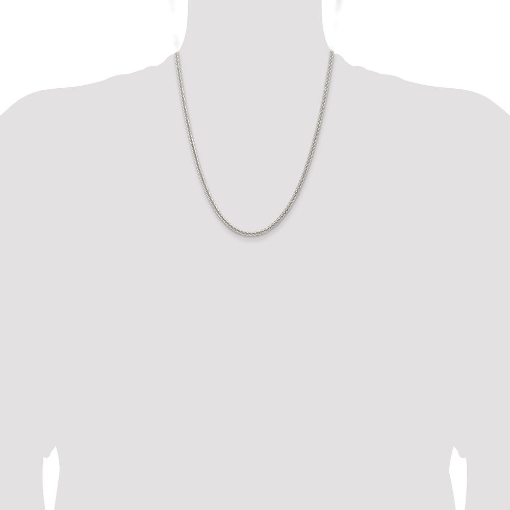 High-Quality 3mm Sterling Silver Square Spiga Chain - Stylish & Affordable!