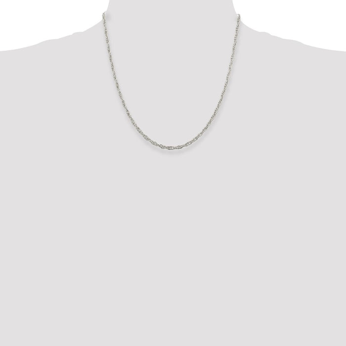 Buy Stylish 2.75mm Sterling Silver Rope Chain Necklace - Affordable Luxury!-4
