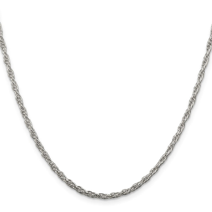 Buy Stylish 2.5mm Sterling Silver Loose Rope Chain - Luxury Value Accessory-2
