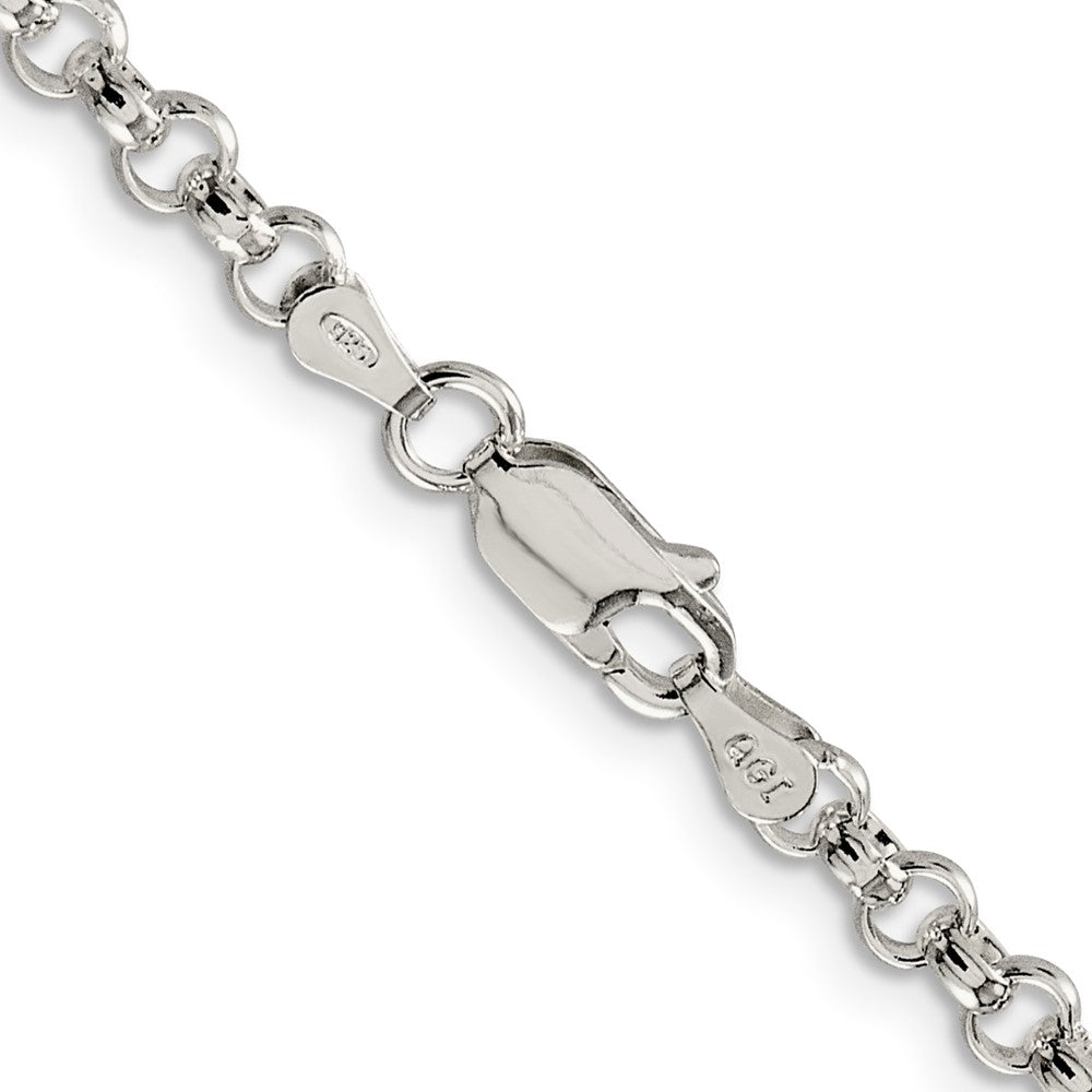 High-Quality 4mm Sterling Silver Rolo Chain - Stylish and Affordable Jewelry