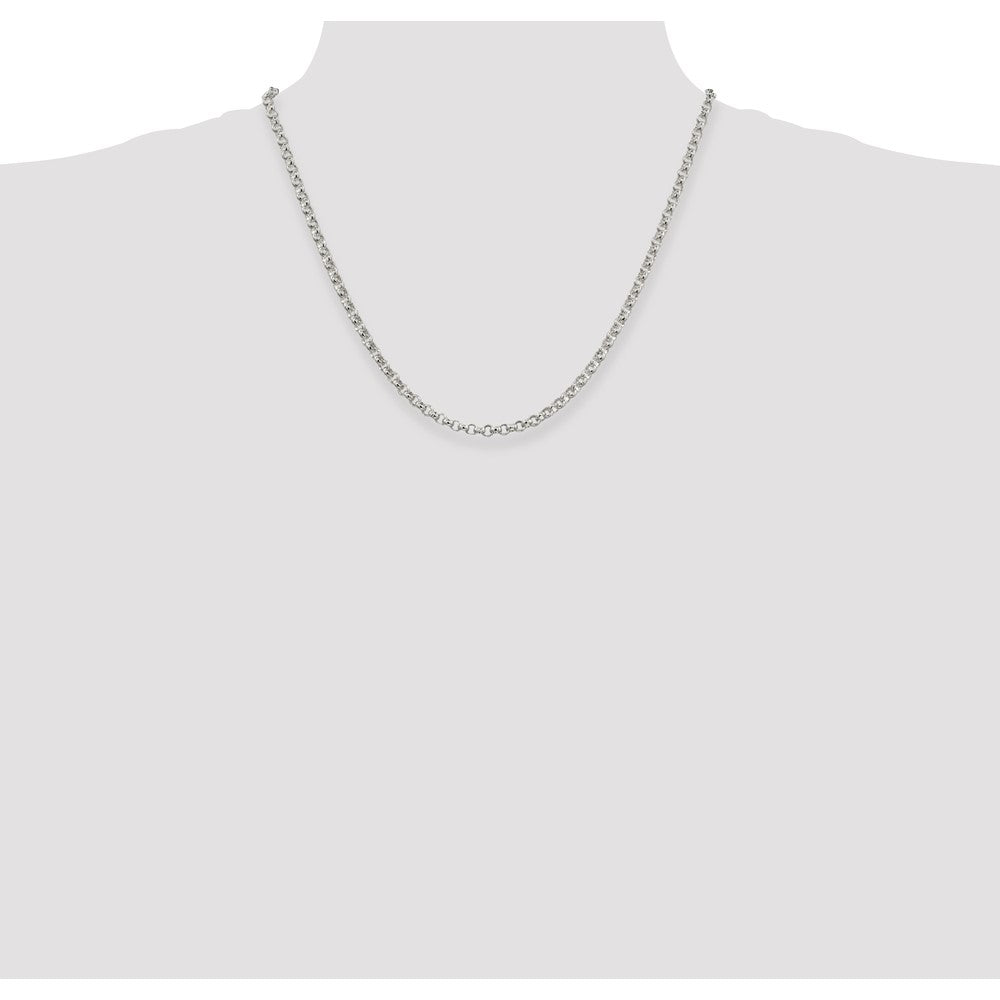 Exclusive 4mm Sterling Silver Rolo Chain - Affordable Luxury Jewelry