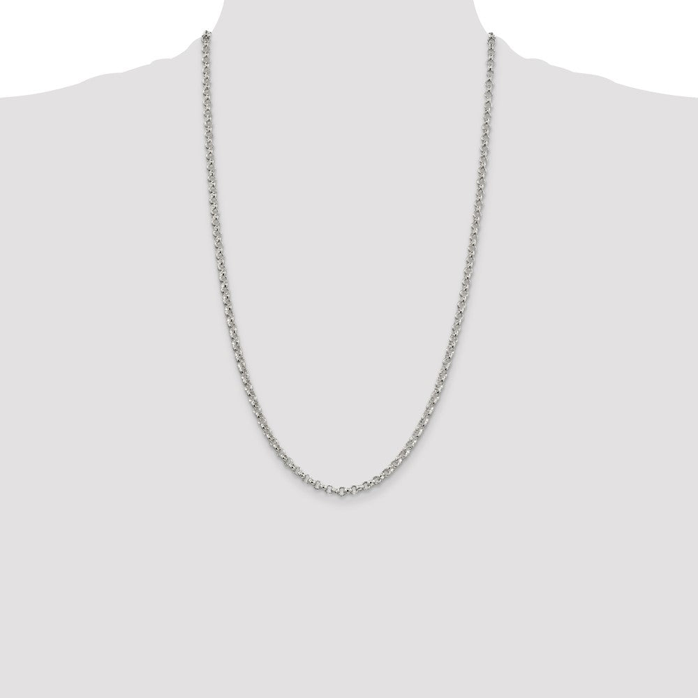 Buy Stylish 4mm Sterling Silver Rolo Chain - Affordable Luxury Jewelry