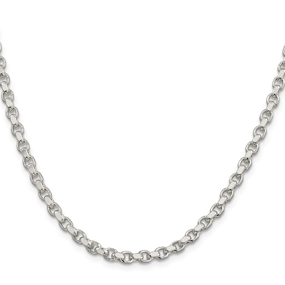 Exclusive 4mm Diamond-Cut Rolo Chain in Sterling Silver - Stylish Value Option