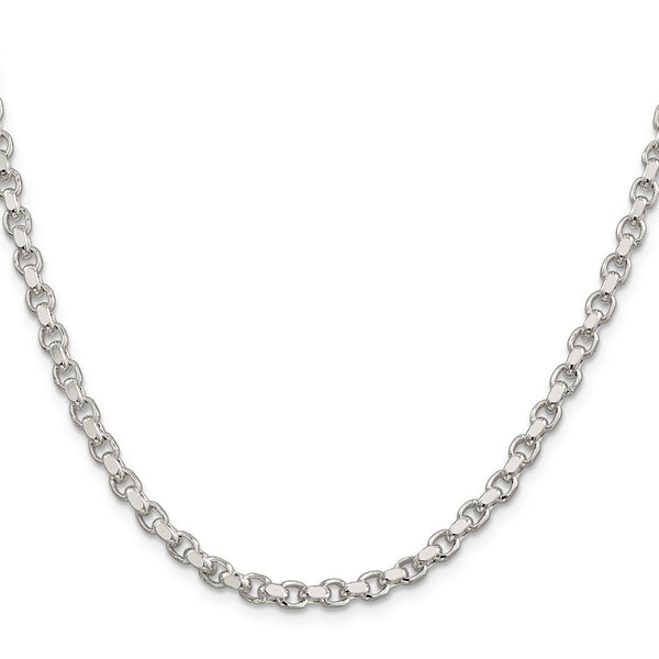 4mm Diamond-Cut Rolo Chain in Sterling Silver - Style GR1-1033308