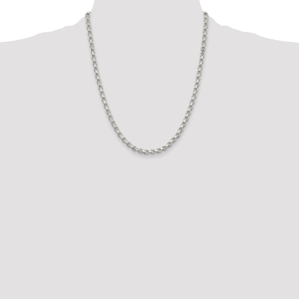 Buy 4mm Diamond-Cut Rolo Chain in Sterling Silver | Stylish & Affordable Design