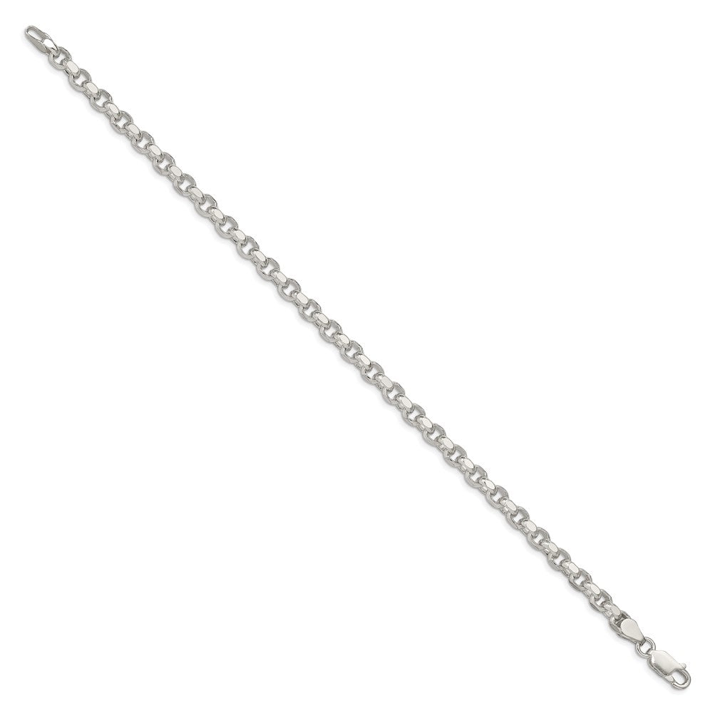 Buy 4mm Diamond-Cut Rolo Chain in Sterling Silver - Stylish & Affordable Jewelry