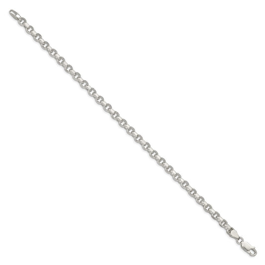Buy 4mm Diamond-Cut Rolo Chain in Sterling Silver - Stylish & Affordable Jewelry