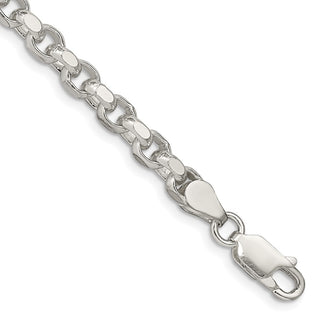 High-Quality 4mm Diamond-Cut Rolo Chain in Sterling Silver - Stylish & Affordable!