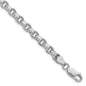 Buy Stylish Rhodium-Plated 4mm Diamond-Cut Rolo Chain in Sterling Silver-1