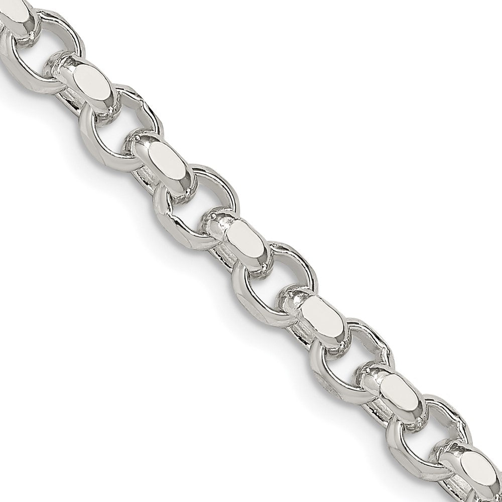 Exclusive 4mm Diamond-Cut Rolo Chain in Sterling Silver | Stylish Value!