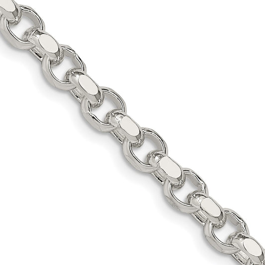 Exclusive 4mm Diamond-Cut Rolo Chain in Sterling Silver | Stylish Value!