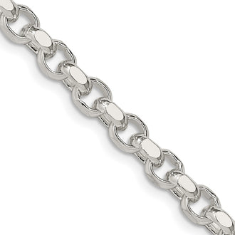 Buy 4mm Diamond-Cut Rolo Chain in Sterling Silver | Stylish & Affordable Design