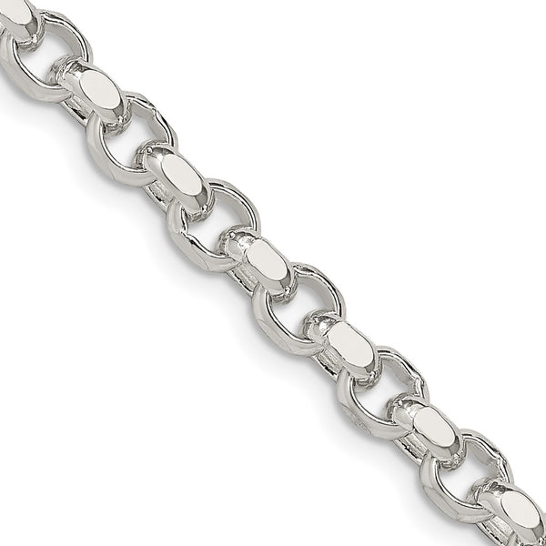 4mm Diamond-Cut Rolo Chain in Sterling Silver - Style GR1-1033582