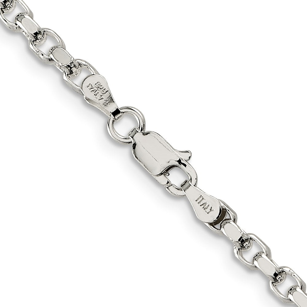 Buy Stylish 3.5mm Diamond-Cut Rolo Chain in Sterling Silver - Affordable Luxury