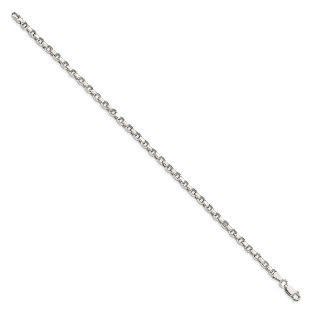 Buy Stylish 3.5mm Diamond-Cut Rolo Chain in Sterling Silver - Affordable Luxury