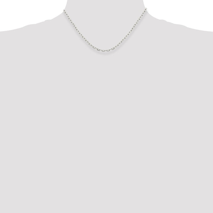 Buy Exclusive Sterling Silver 2.75mm Elongated Open Link Necklace Chain-4